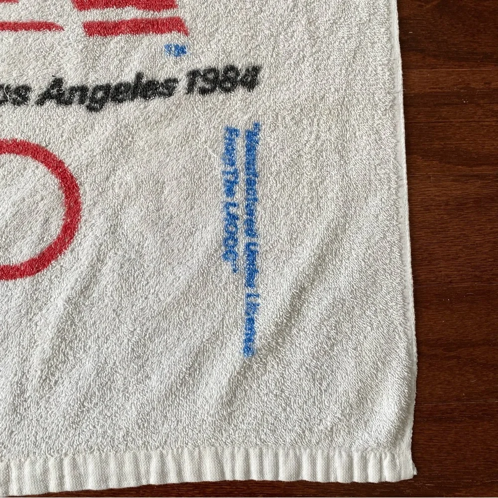 Los Angeles 1984 Olympics Games Beach Towel Sam the Eagle Original Vintage